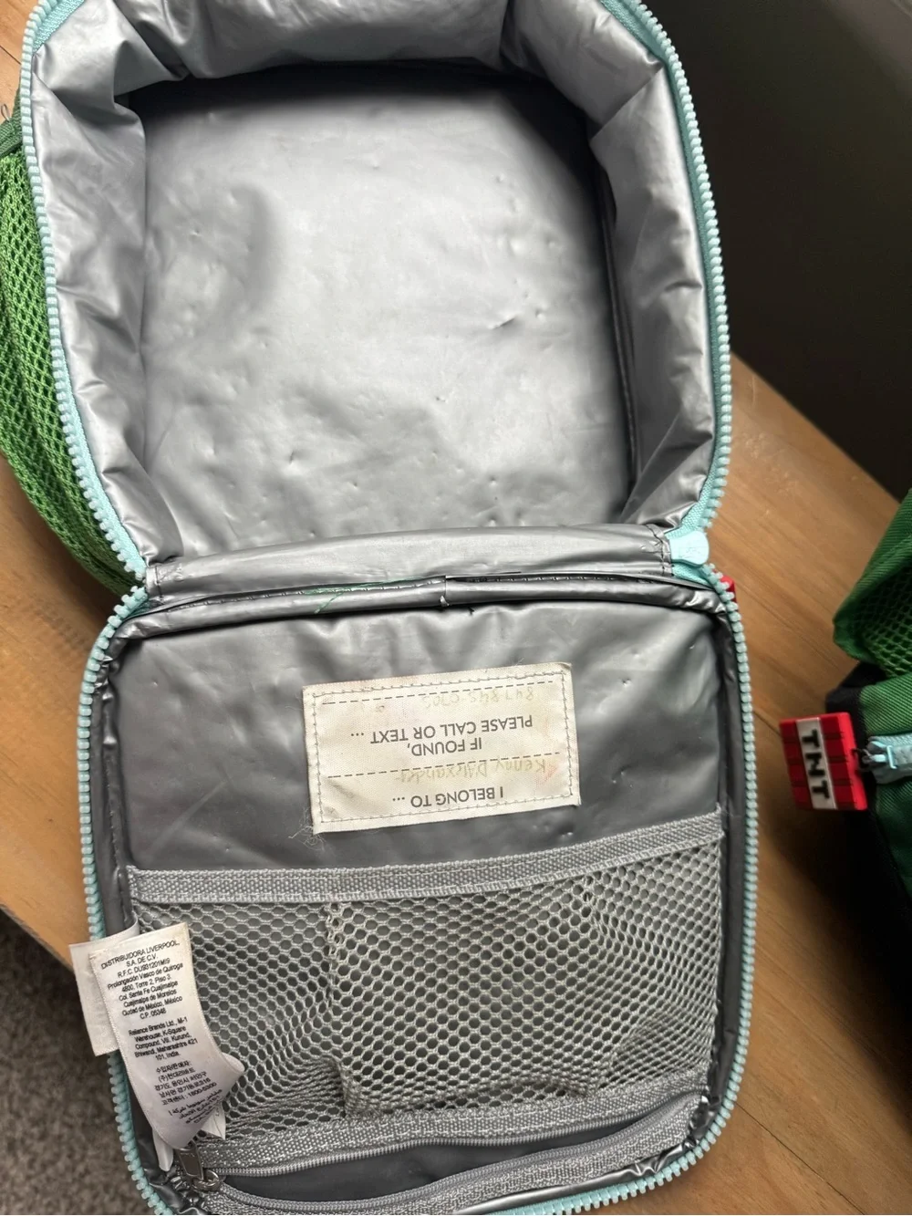 Pottery Barn Kids Green Pixel Creeper Backpack & Lunch Box - Personalized